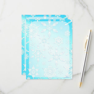 Crystal Snowflakes Pattern RSVP Card