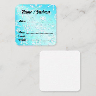 Crystal Snowflakes Pattern Square Business Card