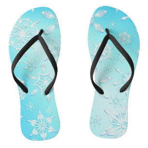 Crystal Snowflakes Pattern Thongs