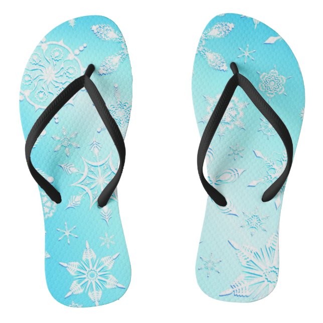 Crystal Snowflakes Pattern Thongs (Footbed)