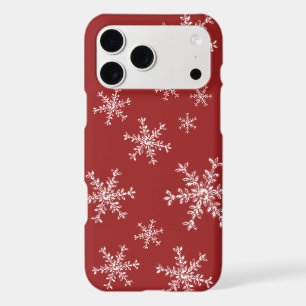 Crystal Snowflakes red iPhone Case