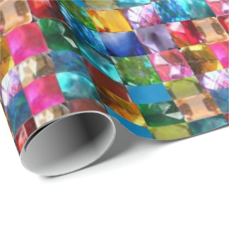 Crystal stone jewel pattern wrapping paper