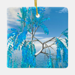 Crystal Summer Tree Ceramic Ornament