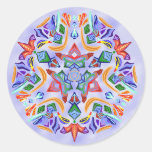 Crystal Symmetry (Sticker) Classic Round Sticker