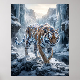 Crystal Tiger Frozen Dawn Poster