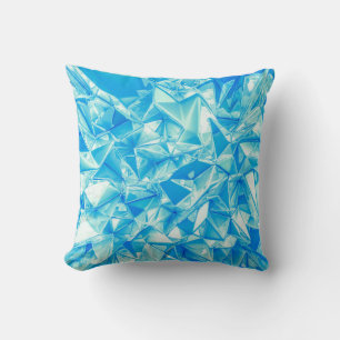 Crystal triangle, 3D rendered background. Cushion