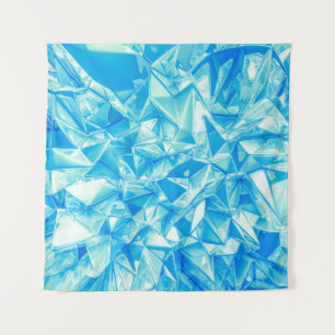 Crystal triangle, 3D rendered background. Tapestry