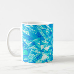 Crystal triangle background. coffee mug