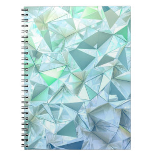 Crystal triangle background. notebook