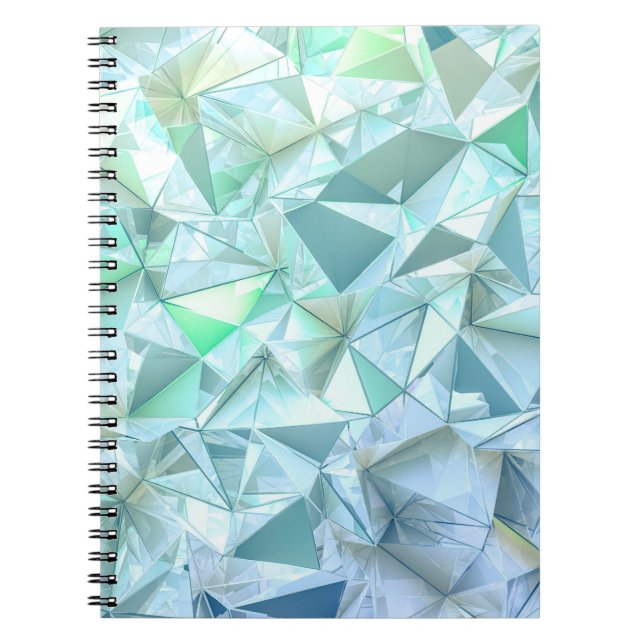 Crystal triangle background. notebook (Front)
