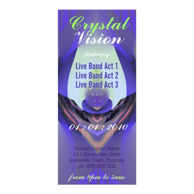 Crystal Vision Event Flyer Rack Card (Front)