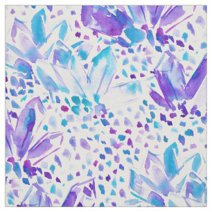 CRYSTAL VISION Watercolor Mystical Rocks Fabric