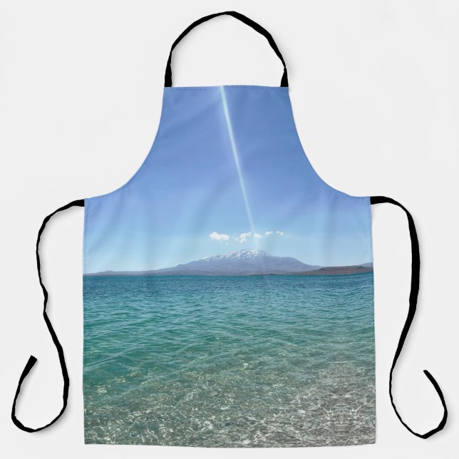 Crystal Water View Blue Sky Beach Vibe Peaceful Apron (Front)