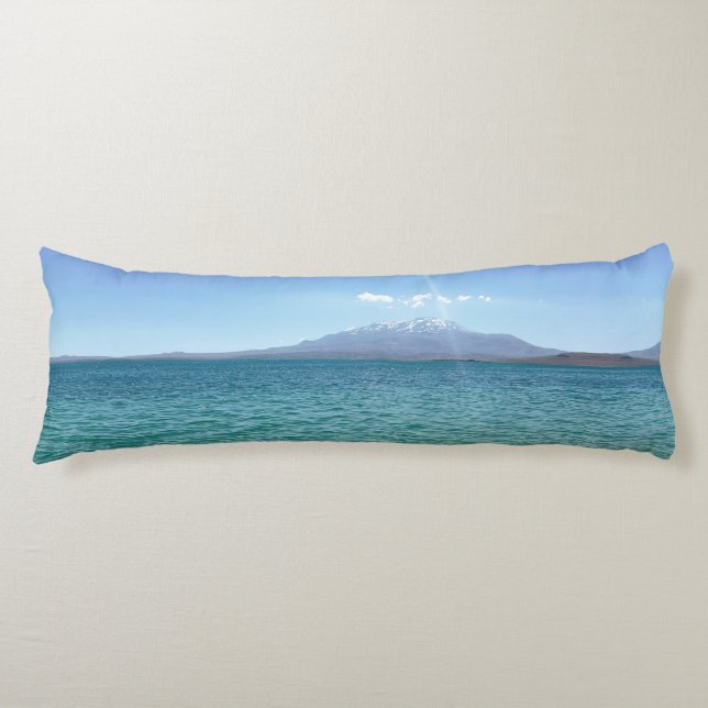 Crystal Water View Blue Sky Beach Vibe Peaceful Body Cushion (Front)