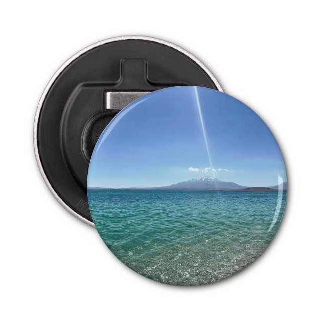 Crystal Water View Blue Sky Beach Vibe Peaceful Bottle Opener (Front)