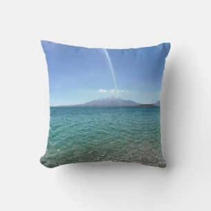 Crystal Water View Blue Sky Beach Vibe Peaceful Cushion