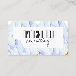 crystal watercolor business card