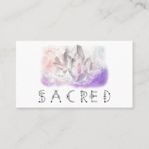 *~* Crystal Watercolor Energy Healing Arts Sacred Business Card