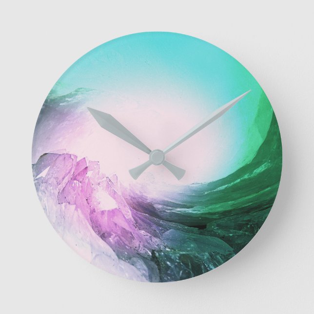 Crystal Wave Round Clock (Front)