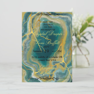 Crystal wedding invitation