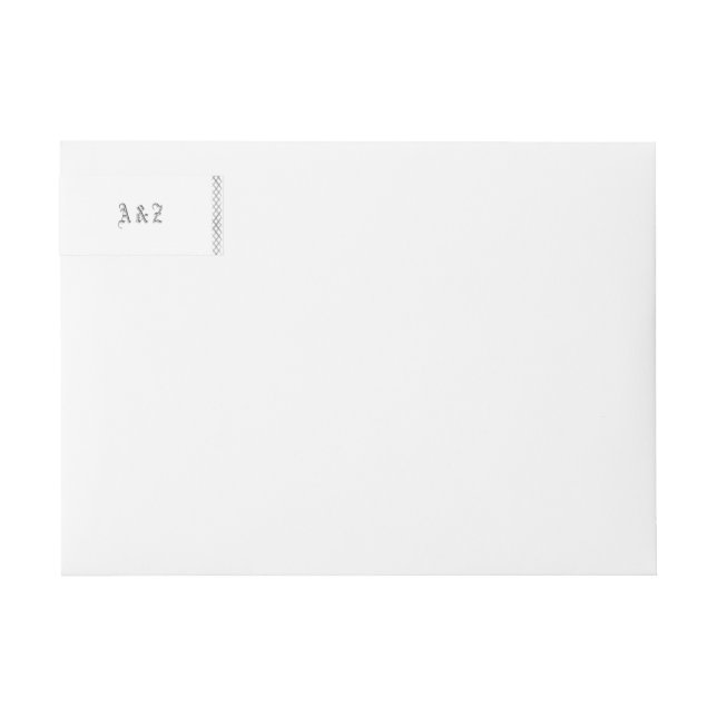 Crystal Wedding Invitation Wrap Around Label (Front)