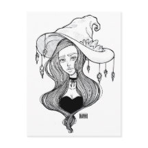 Crystal Witch Inktober Art Print on