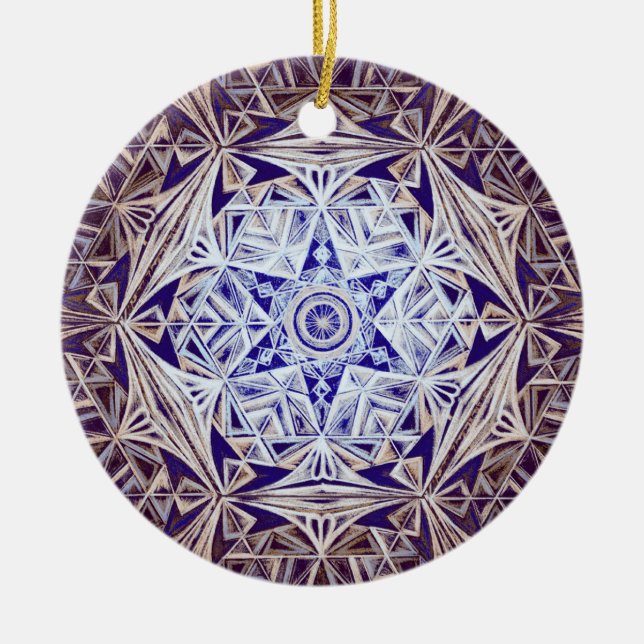 Crystal World Ceramic Ornament (Front)