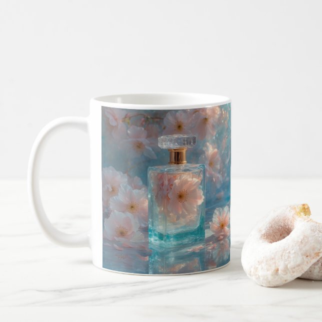 Crystal Zephyr – Elegant Pastel Aquamarine Mug (With Donut)