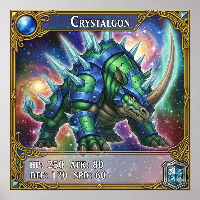 Crystalgon Trading Card Poster (Front)