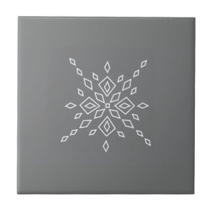 Crystalized Snowflake Ceramic Tile