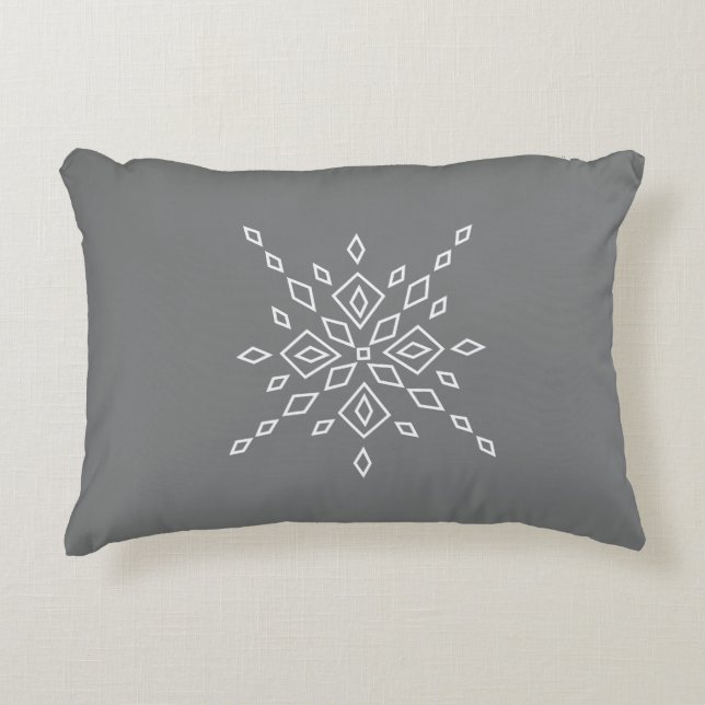 Crystalized Snowflake Decorative Cushion (Front)