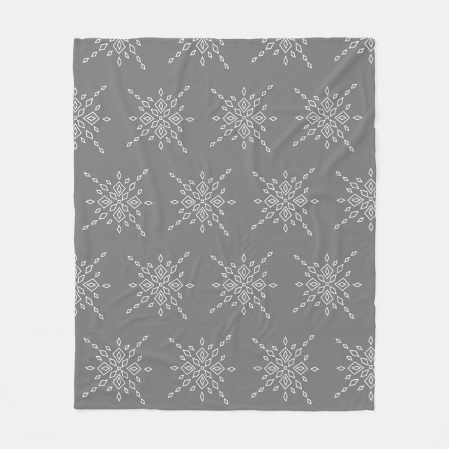 Crystalized Snowflake Fleece Blanket (Front)