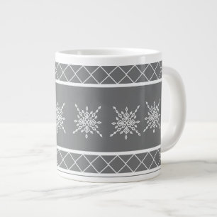 Crystalized Snowflake Large Coffee Mug