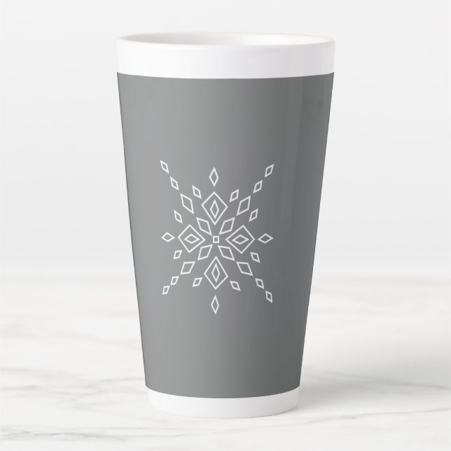 Crystalized Snowflake Latte Mug (Front)