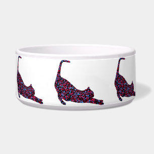CrystalKatz Quilted Cat Custom Trendy Pet Bowls