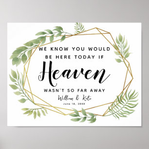 Crystalleaf wedding memorial/remembrance poster