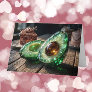Crystalline Avocado Happy Valentine's Day Photo Card