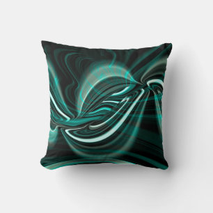 Crystalline on dark green cyan curves and ripples  cushion