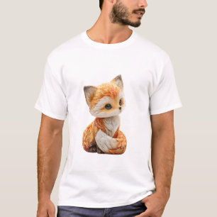 Crystalline Stylised Ginger Fox Pup Men T-Shirt