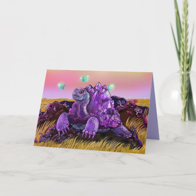 Crystalline Tortoise "Never stop Dreaming" Card (Front)