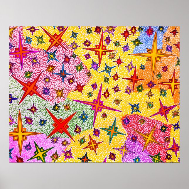 Crystallise - abstract drawing poster (Front)