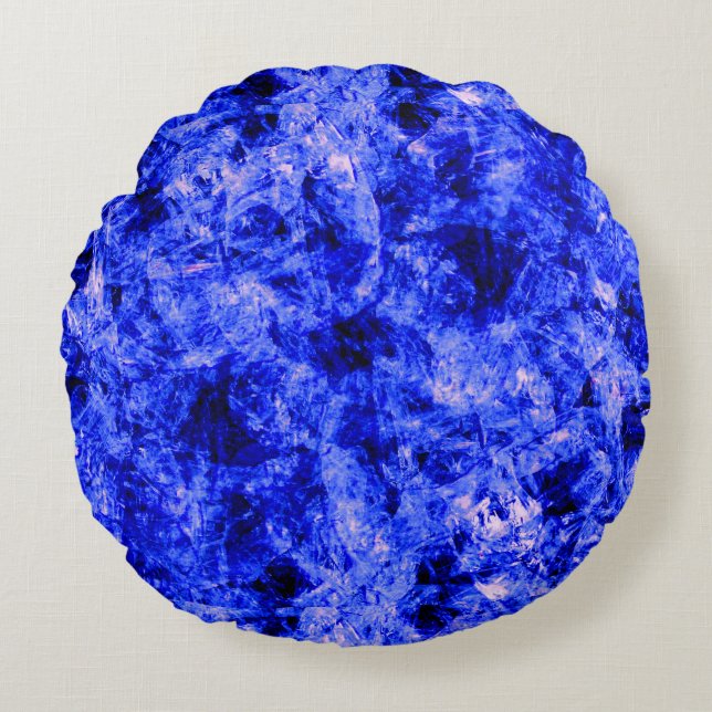 Crystallised by Kenneth Yoncich Round Cushion (Front)