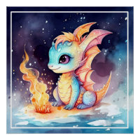 Crystallised Cute Baby Dragon