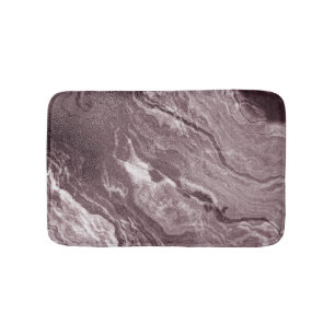 Crystallised Mauve Agate Dusty Rose Pink Marble Bath Mat