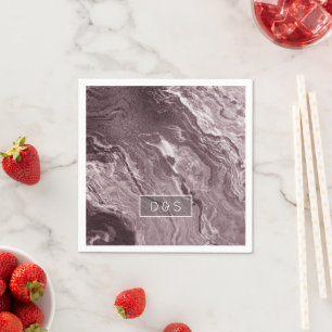 Crystallised Mauve Agate Dusty Rose Pink Marble Napkin
