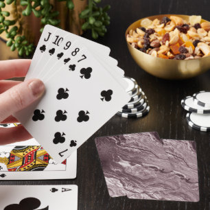 Crystallised Mauve Agate   Dusty Rose Pink Marble Playing Cards