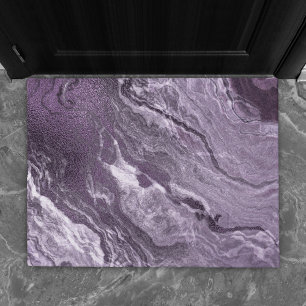 Crystallised Purple Agate   Moody Marbled Stone Doormat