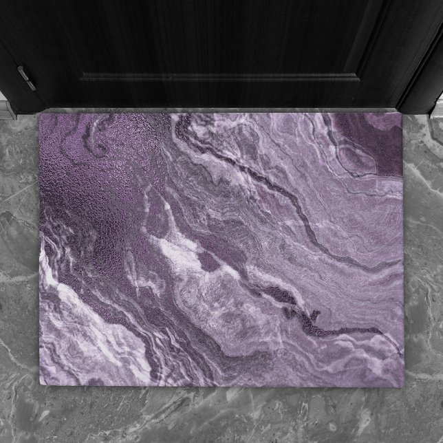 Crystallised Purple Agate | Moody Marbled Stone Doormat (Creator Uploaded)