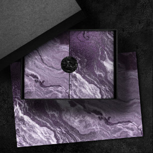 Crystallised Purple Agate Moody Marbled Stone Tissue Paper