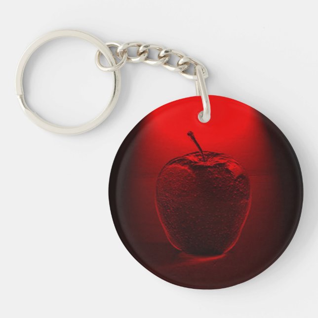 Crystallised Red Apple Key Ring (Front)
